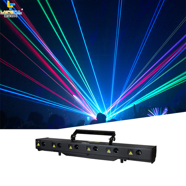 China Professional 12W DMX Stage ILDA Scanner RGB Disco Laser Light Projector 6 Eyes 3D Animation for Nightclubs Emitting RGBW