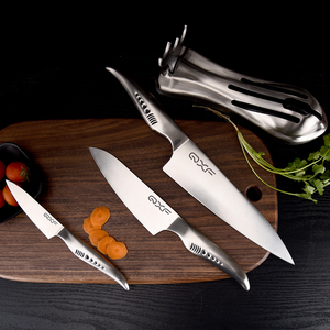 2020 <span class=keywords><strong>Amazon</strong></span> Venta caliente de acero inoxidable mango hueco cuchillo de cocina conjunto con soporte de acero inoxidable - Product Image 2