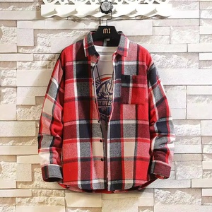 Neues Stylisches Maßgeschneidertes Frühlings-Freizeithemd mit Revers aus Baumwolle Anti-Pilling Locker Sitzendes Herren-Langarmhemd mit Karomuster - Product Image 2