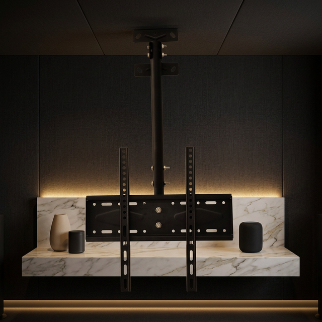 Adjustable Ceiling Tv Mounts for 26''-60'' Inch Screens Swivel Monitor Bracket Video Share Monitor Lift