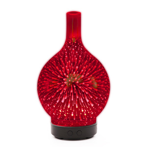 Diffuseur d'huiles essentielles en verre 3D rouge avec lumière LED, mini humidificateur ultrasonique pour usage domestique et commercial - Product Image 5
