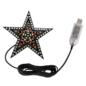 Panneau lumineux décoratif à motif étoile à cinq branches, écran souple, vitrine, panneau LED programmable numérique 12V 5W pour camion et voiture - Product Image 1