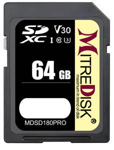 Carte mémoire numérique sécurisée pour appareil photo professionnel, vidéo, vitesse extrême Pro U3 Classe 10 A1, plastique MDSD180PRO - Product Image 4