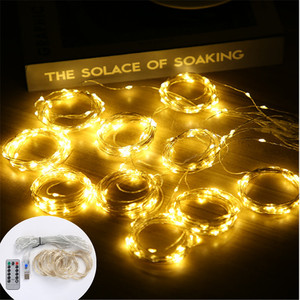 Guirnalda de Luces LED para Cortina, Decoración Navideña con Control Remoto, 8 Modos, Guirnalda para Boda, Lámpara de 3 Metros para Dormitorio, Hogar, Festividades - Product Image 6
