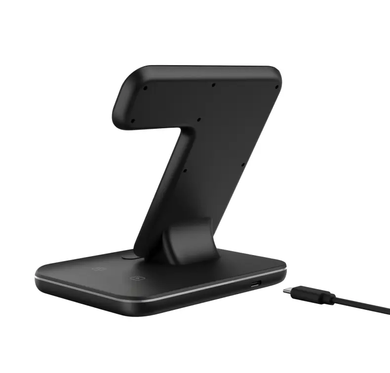 2023 hot selling 3 in 1 15w 10w Fast Charge Wireless Charger Stand holder Qi Wireless Charging for iPhone iWatch Airpods