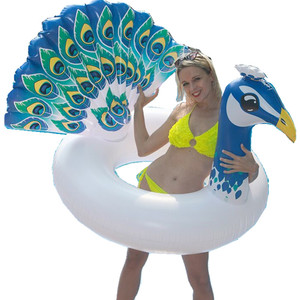 Flotador Inflable con Forma de Pavo Real, Nuevo Diseño, Anillos de Natación para Adultos - Product Image 1