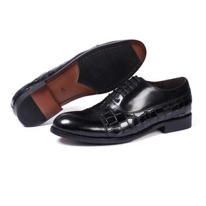 Chaussures en cuir pour hommes à bout carré de grande taille, augmentant la taille, pour le travail et les occasions décontractées, en cuir de vache, à semelle épaisse, à lacets - Product Image 2
