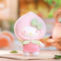 Populaire 100% véritable 6 pièces/boîte Sanrios bonjour Kittyed fruité paradis série aveugle boîte vinyle peluche poupées beau sac breloques jouets