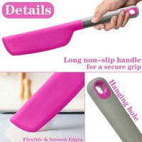 Spatule large en silicone antiadhésive, flexible, résistante à la chaleur, pour étaler la crème sur les gâteaux, pour la pâtisserie, la décoration de la cuisine