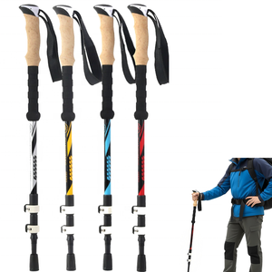 Bastón de Senderismo Plegable de Carbono Portátil en Oferta, con Mango de Corcho, Ajustable, para Aventuras al Aire Libre - Product Image 1