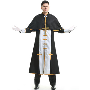 Cosplay di Halloween giochi Anime novità Costume adulto sacerdote maschio <span class=keywords><strong>padrino</strong></span> missionario Costume da scena di carnevale - Product Image 1