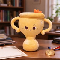 Mascotte en peluche personnalisée, trophée en peluche, jouet en peluche en forme de coupe de champion, vente en gros, fabricant de jouets en peluche personnalisés, cadeau pour récompense et promotion