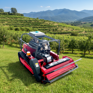 Robot tondeuse de type chenillé télécommandé pour la coupe de l'herbe, robot de désherbage tout-terrain, équipement agricole de jardinage - Product Image 1