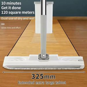 Magic Wet-Dry 360 Flat <b>Mop</b> Home Floor <b>Cleaning</b> Microfiber Fabric with Steel Bucket Two <b>Mop</b> Cloth New Product - Product Image 5