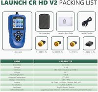 Nuevo Escáner de Diagnóstico para Camiones de Trabajo Pesado LAUNCH Creader HD V2 2 en 1, Lector de Códigos HDOBD OBD-II EOBD