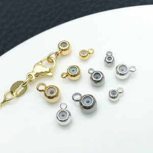 Copper Plated Gold Silver Pendant With <b>Silicone</b> <b>Beads</b> Middle Size For DIY Jewelry Accessories - Product Image 2