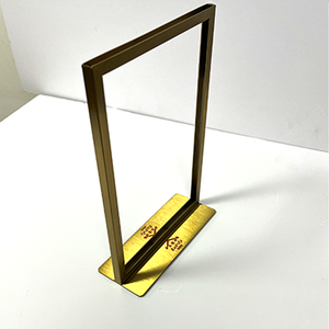 Thực tế kim loại Máy tính để bàn Menu hiển thị bảng Áp phích thẻ kinh doanh đứng cho cửa hàng văn phòng Bảng trang trí phụ kiện - Product Image 5