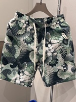 Nouveauté 2025 – Short de plage décontracté pour homme, style américain, tendance, coupe ample, motif floral, séchage rapide, en nylon/cachemire, avec cordon de serrage