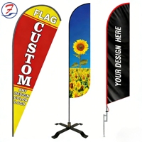 Bannières promotionnelles de drapeaux avec l'impression faite sur commande de logo