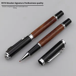 Stylo signature en bois personnalisé avec gravure de logo créatif, stylo à bille pour cadeau et publicité - Product Image 4