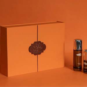 Caja de Regalo Rectangular Portátil de Cartón Gris con Doble Puerta, Personalizable con Logotipo, para Libros, Velas, con Cierre Magnético - Product Image 4