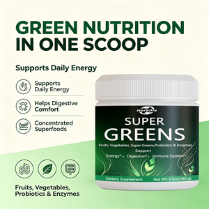OEM Private Label <b>Super</b> Greens Powder - Immune Support & Digestion Aid for Daily Energy Dietary Supplement - Product Image 3