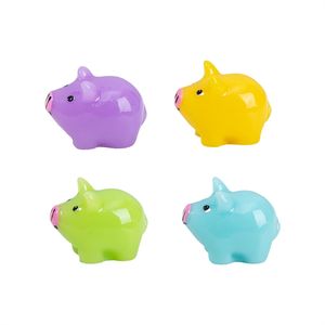 Micro-paysage Weij, jardin de mousse et de plantes succulentes, accessoires décoratifs mignons en forme de petit cochon, miniatures en résine pour table - Product Image 1