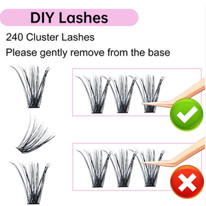 Pestañas postizas personalizadas de fábrica 40D, set de 240 racimos de gran capacidad, rizo voluminoso, libro de pestañas para injerto - Product Image 6