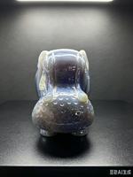 Figurine d'hippopotame en agate améthyste naturelle de haute qualité, sculpture artisanale en pierre de cristal, décoration de bureau à domicile