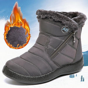Stivali da Neve Invernali da <span class=keywords><strong>Donna</strong></span>, Taglia 44, Impermeabili con Cerniera Laterale, Scarpe <span class=keywords><strong>Casual</strong></span> in Cotone per Mamme - Product Image 4