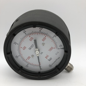 4.5 ''(115mm) 프로세스 진공 유압 압력 게이지 PBTP 폴리 카보네이트 솔리드 프론트 압력계 SS316 Monel - Product Image 5