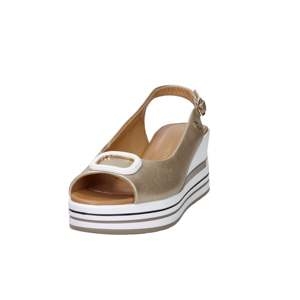 Sandales compensées Donna Serena pour femme, platine, talon de 7 cm, taille 37 - Product Image 5