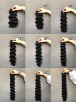 Venta al por mayor de Super Doble Dibujado Cabello Humano Brasileño Suelto de Color Profundo Natural de Color Negro