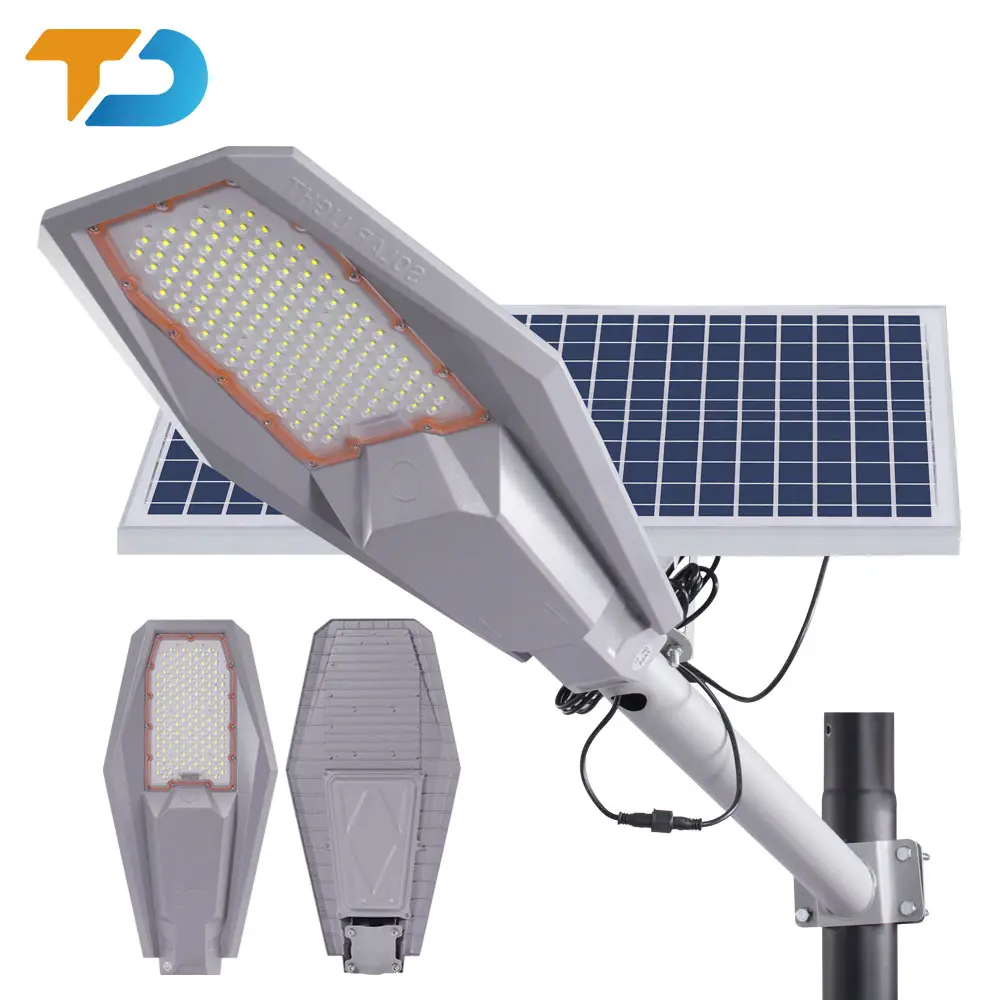 Tecdeft уличный энергосберегающий водонепроницаемый уличный фонарь на солнечной батарее Ip67 100 Вт 200 Вт 300 Вт 400 Вт все в одном Интегрированный Светодиодный уличный светильник на солнечной батарее