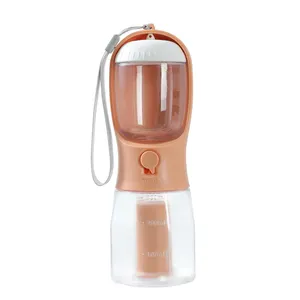 New Arrival Portable Dog Treat And Water Holder Silicone Plasticdispenser 3 In 1 Water Bottle For Dogs