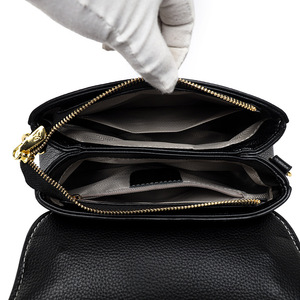 Nouveau Sac à Bandoulière en Cuir Véritable pour Femme, Haute Qualité, avec Boucle, Forme Rabattable, Motif Pierre Tendance - Product Image 2