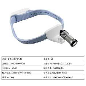 Led Portable Wireless Headlamp 5W Rechargeable Adjustable Brightness For Dental Oral Clinic Examination Lighting - Product Image 2