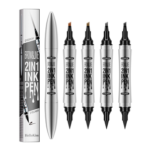 Kits 2 en 1 pour sourcils et eye-liner, crayon à sourcils de précision à 4 pointes, eye-liner liquide marron imperméable, rehausseur de sourcils 36h - Product Image 6