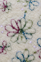 Tissu tricoté multicolore à broderie florale Ditsy, base 100% polyester, avec petites fleurs brodées dispersées, pour sac textile
