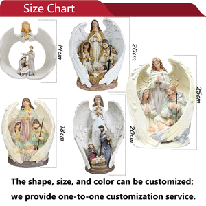 การตกแต่งรูปปั้นเทวดาด้วยเรซินของตกแต่งตามสั่งของสะสมของขวัญสำหรับผู้ปกครอง - Product Image 3