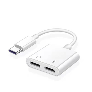 Adaptateur <span class=keywords><strong>USB</strong></span> Type C 2 en 1 avec audio 3.5mm et chargeur pour ordinateur portable Adaptateur de prise auxiliaire pour téléphone portable Type C Direct Stock - Product Image 2