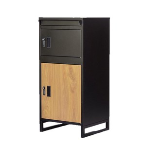 Boîte aux lettres sécurisée pour colis 100,5x47x42cm en tôle galvanisée, murale extérieure pour rangement à l'entrée de la maison - Product Image 2