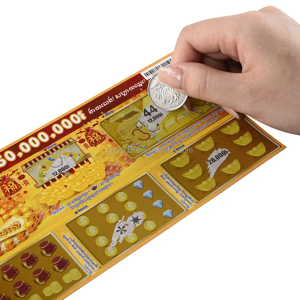 Eco-Friendly Scratch Card Suppliers Custom Scratch Off Ticket Multi-Appearance Lottery Tickets