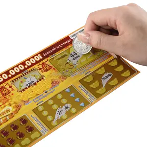 Thân thiện với môi thẻ cào Nhà cung cấp tùy chỉnh Scratch Off vé đa xuất hiện Xổ Số vé