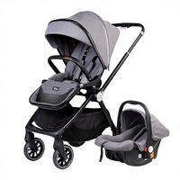 Poussette bébé légère et portable en métal, bidirectionnelle, avec fonctions assise et couchée, pliable pour nouveau-nés et enfants, idéale pour les voyages, vente en gros
