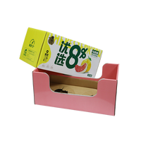 Carton ondulé en carton recyclable, imperméable, avec pelliculage mat, robuste, réutilisable, portable, doublé d'éponge, personnalisé pour légumes