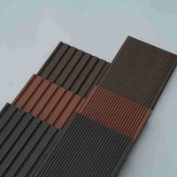 Revêtement de sol moderne antidérapant en WPC ignifugé et résistant aux intempéries Installation par clic Planche de terrasse Conception étanche en gros