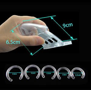 Petit dispositif <span class=keywords><strong>de</strong></span> <span class=keywords><strong>chasteté</strong></span> masculine standard Cock Cage 2 anneaux en silicone <span class=keywords><strong>de</strong></span> taille avec serrure en laiton et étiquettes numérotées Sex Toys pour hommes adultes % - Product Image 5