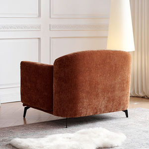 Sillón Individual de Tela Chenille Suave de Estilo Minimalista Italiano, Sofá Cama con Reposabrazos Ajustables para Sala de Estar - Product Image 3