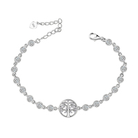 Charm en argent 925 en gros, motif fleur d'argent
